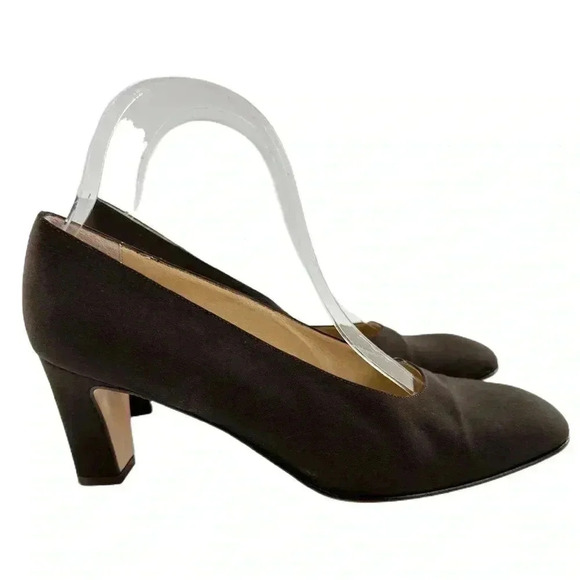 Saks fifth avenue folio collection heels 9 brown satin vintage 80s 90s formal - Picture 12 of 12